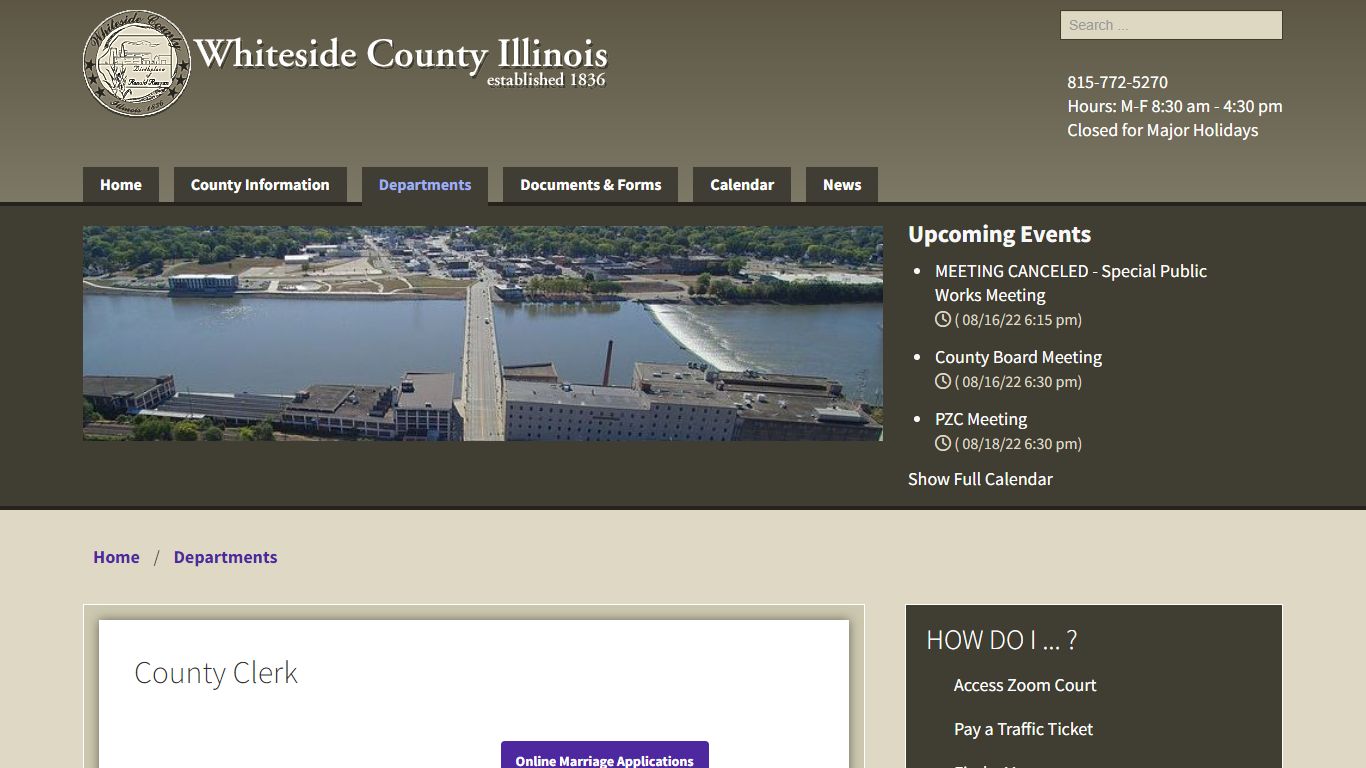 County Clerk - Whiteside County, Illinois